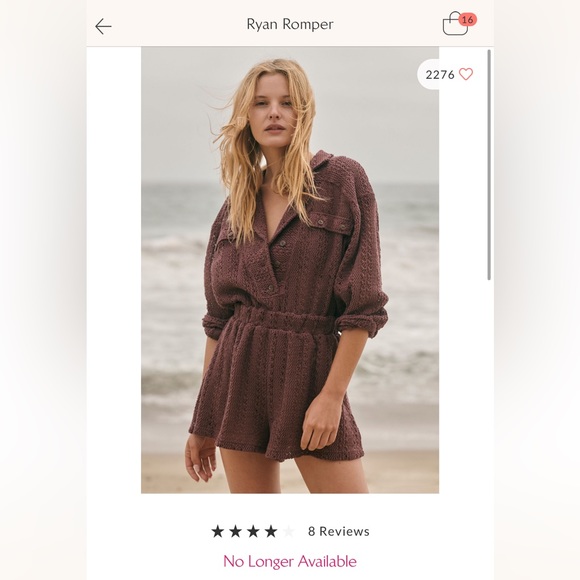 Free People Beach Ryan Romper Small - Picture 2 of 4